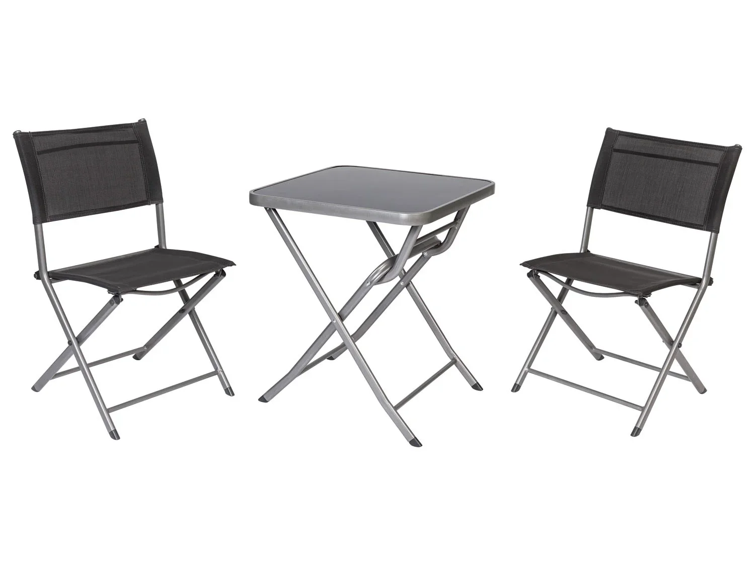 LIVARNO home Salon de balcon Houston, 3 pices, argent/gris