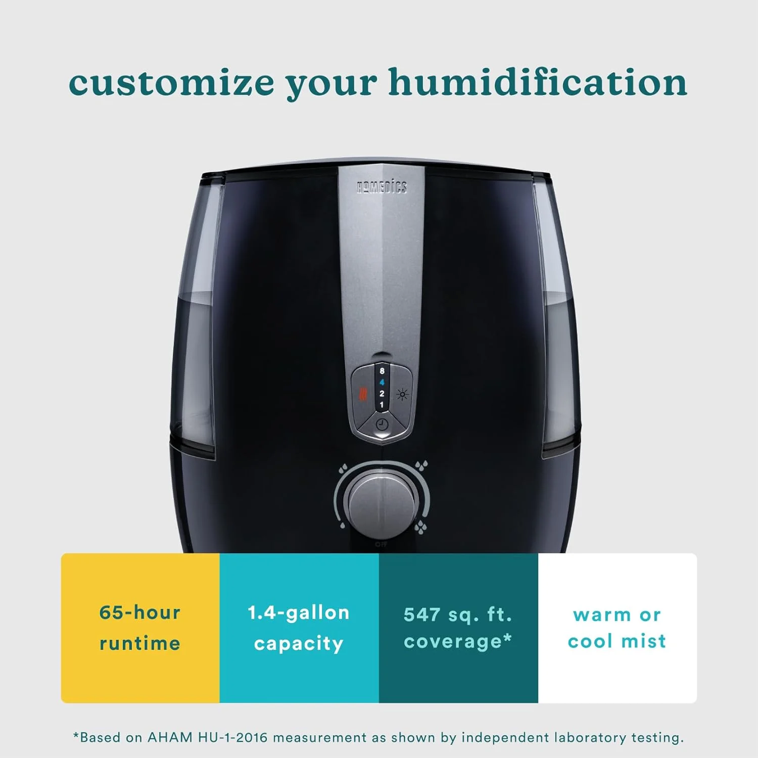 TotalComfort Plus Ultrasonic Air Humidifier, 5.3L Water Tank with Warm and Cool Mist for Home, Office, Nursery, Dorm, Night-Light with Auto Shutoff - Image 6
