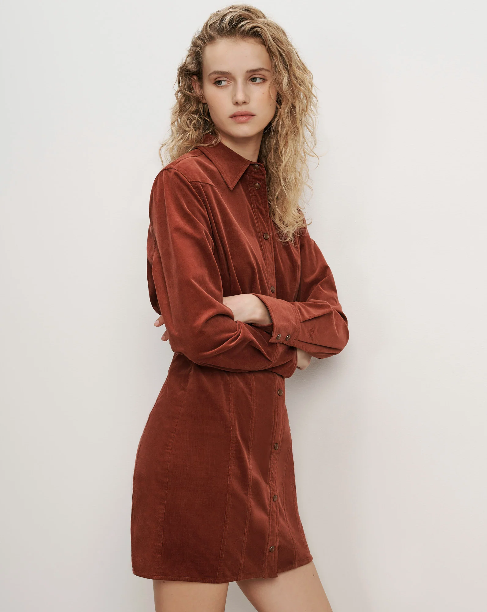 Evren Corduroy Mini Dress