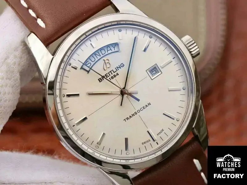 Breitling Transocean Day Date A4531012 / G751 / 437X / A20BA.1 V7 Silver Dial