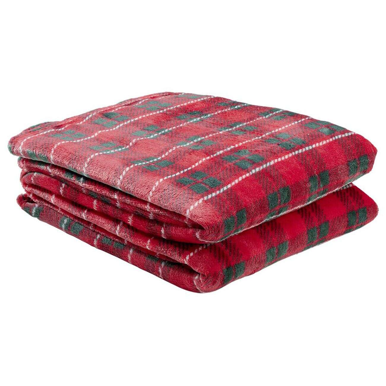 Set plaid + coussin polyester brodé