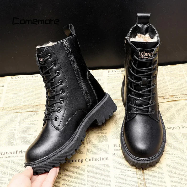 Delphine – Bottes d'hiver noires pour femmes