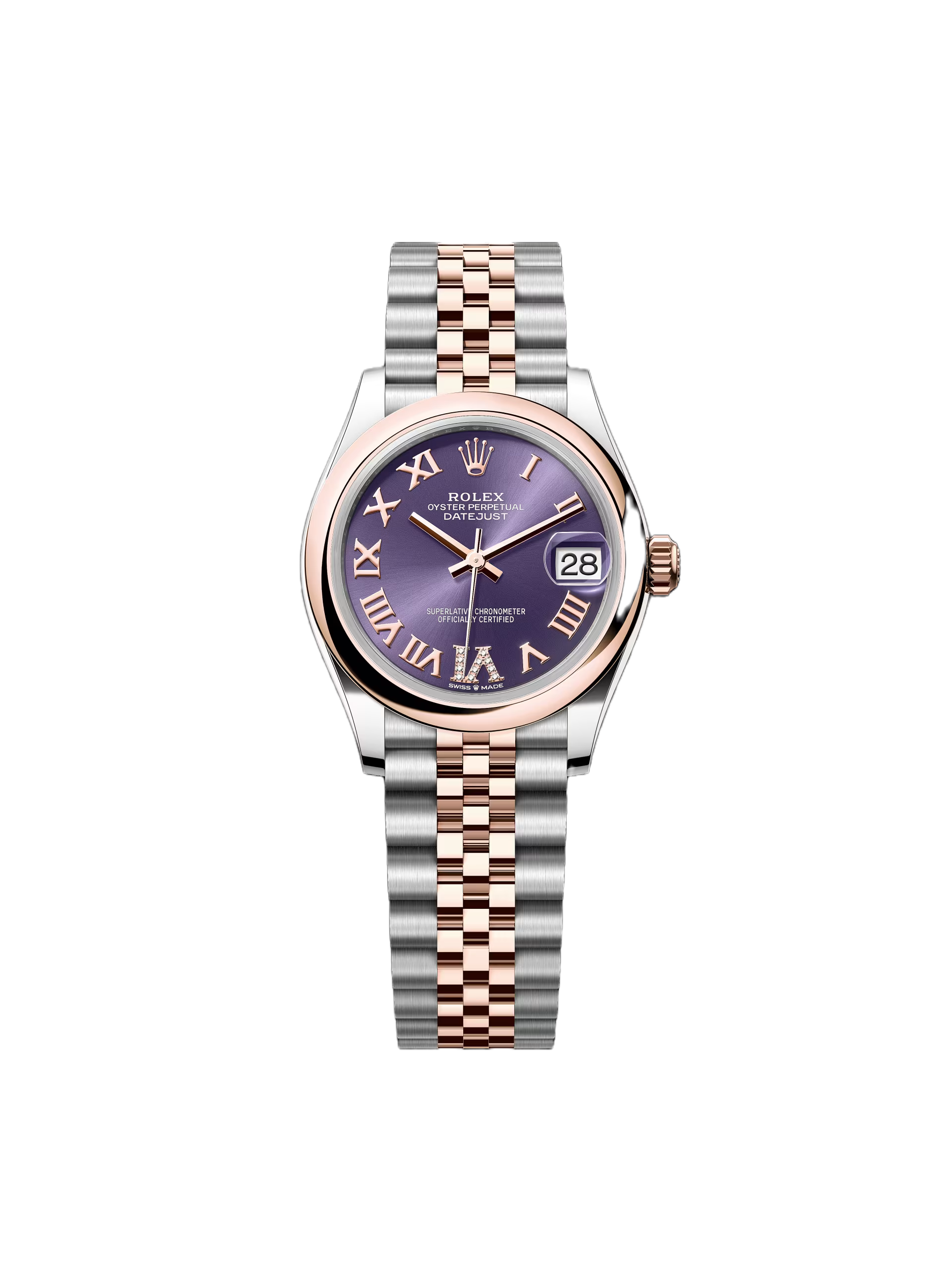 【Super Clone】RLX Datejust m278241-0019/0020 Aubergine 31mm Dial Oyster Bracelet Watch