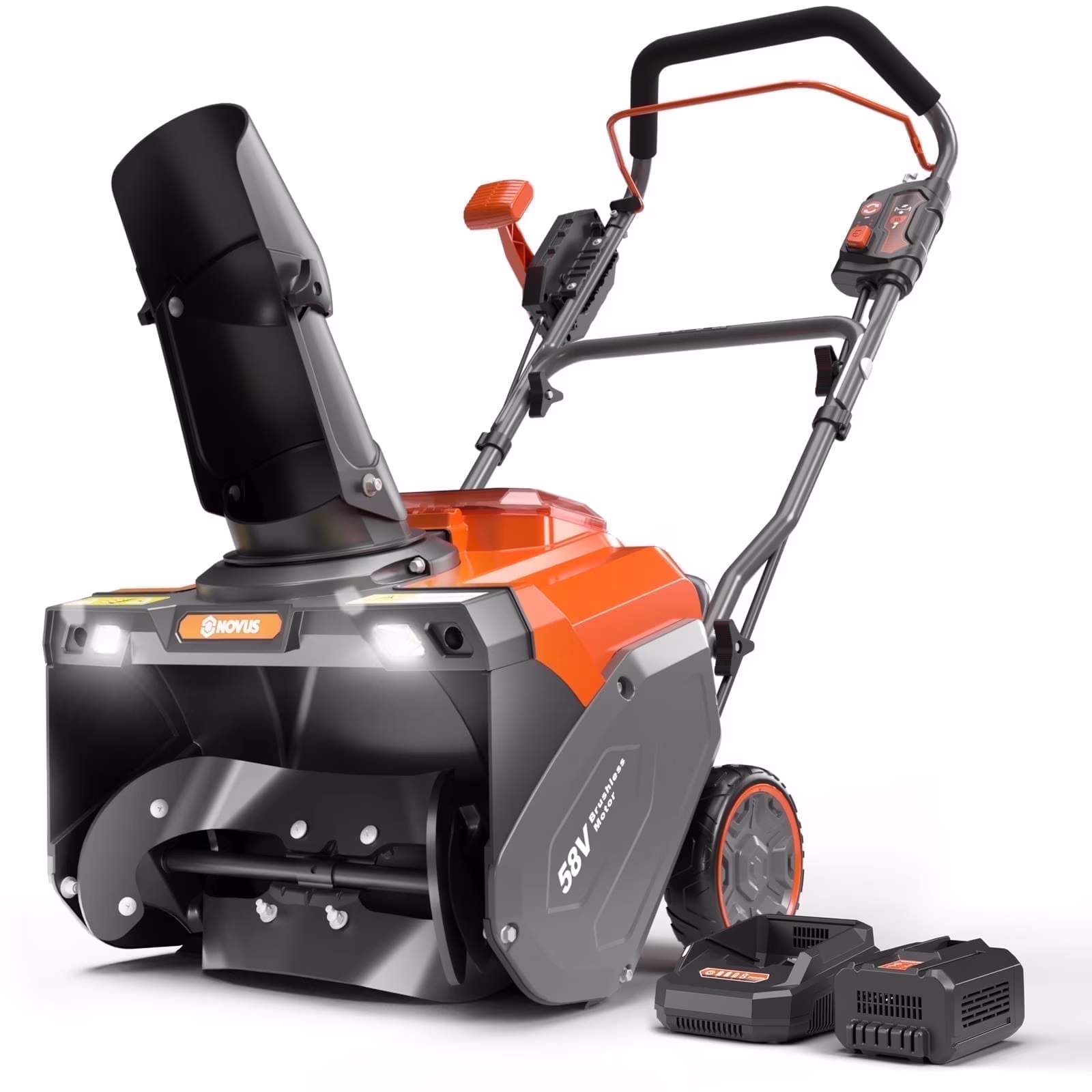 Cordless Snow Blower Battery Powered 18 Inch, 58V 5Ah Battery and Charger Included