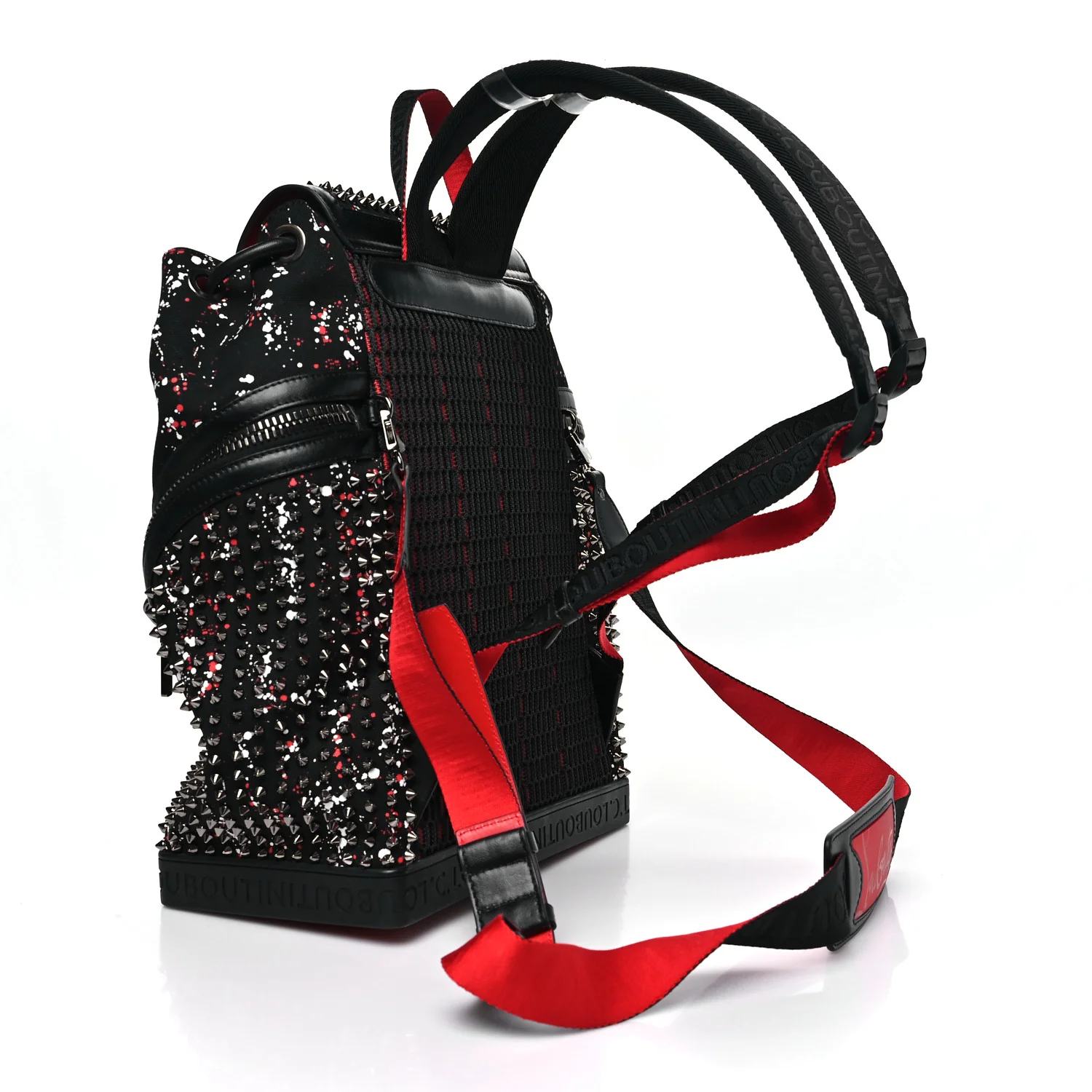 Canvas Splash Print Spiked Explorafunk Backpack Multicolor