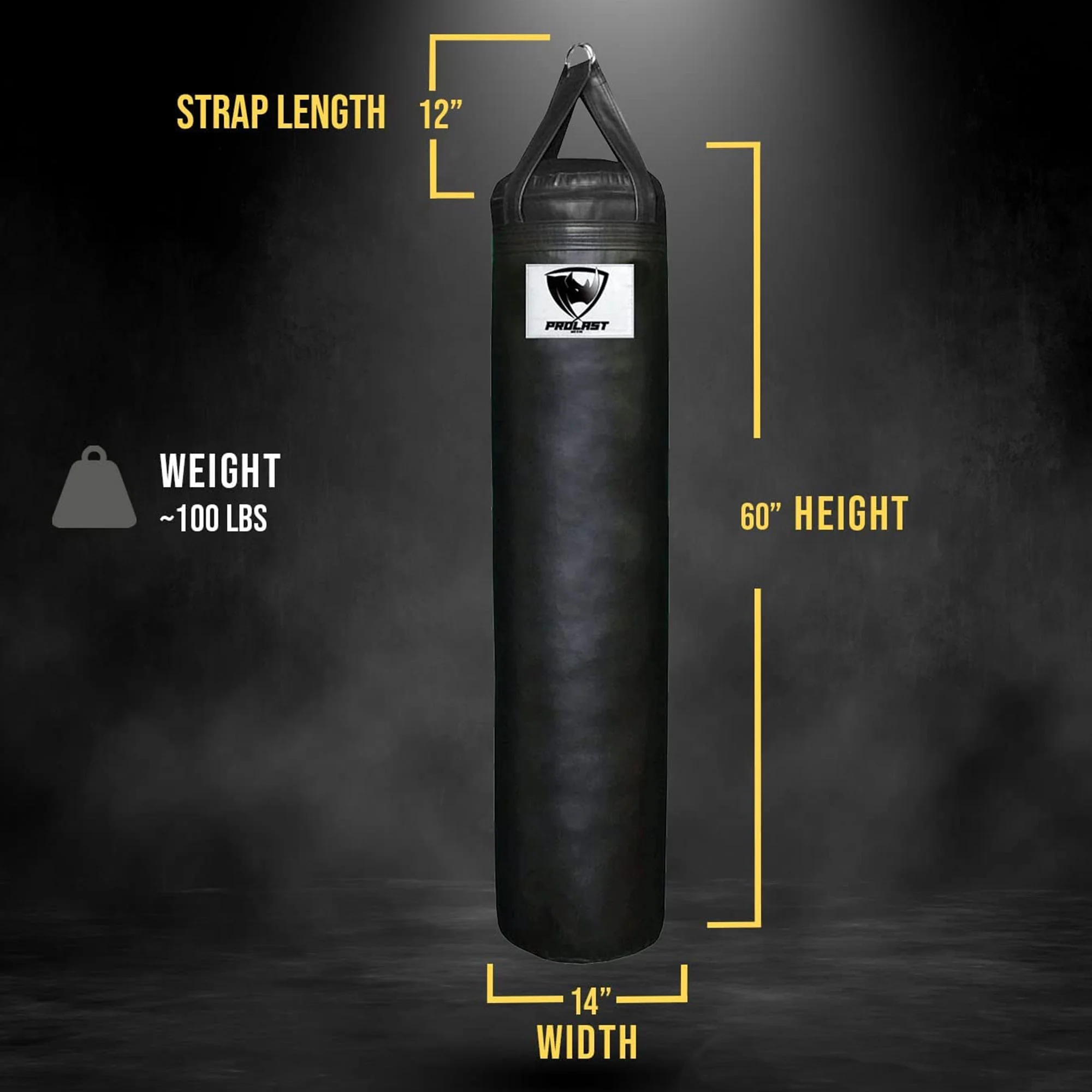 100 Lb Boxing MMA Training Filled Heavy Hanging Punching Bag, Black(Black) - Image 7