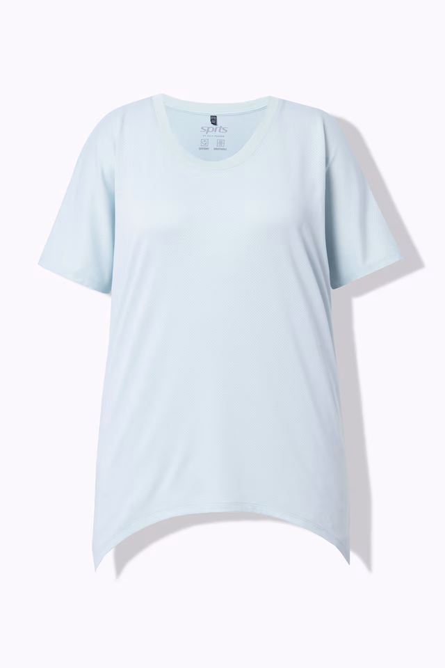 Quick Drying Pointed Hem Stretch Fit Tee