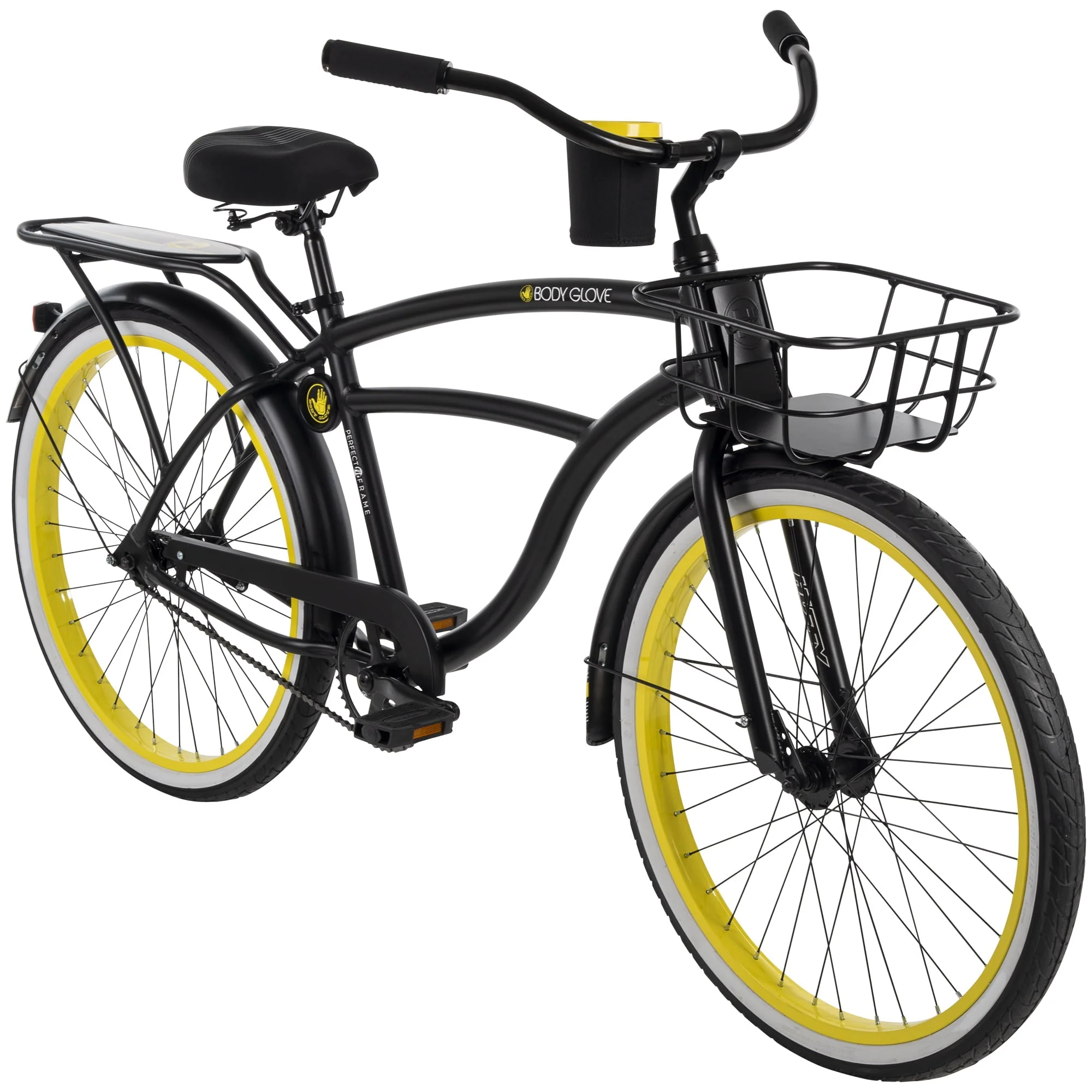 Body Glove 26 in Mens Beach Cruiser Bike, Black, by Huffy