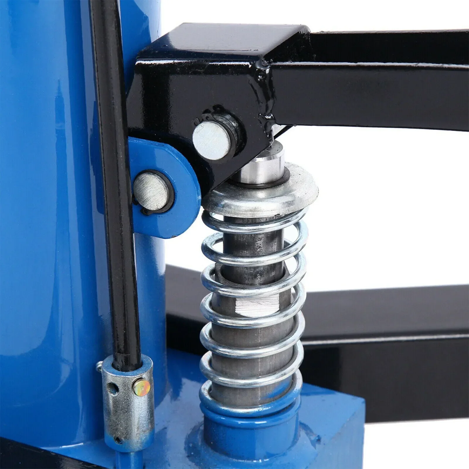 Cric hydraulique vertical de transmission automobile de 750 kg (1660 livres) avec pédale de roue pivotante à 360°, bleu, 84-178 cm (33-70 pouces) (0,75 tonne)