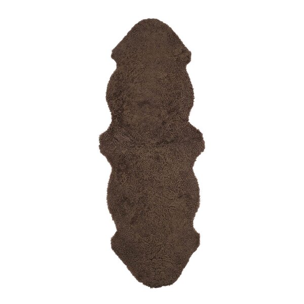 Saueskinn new zealand kort ull 160x60 cm chocolate