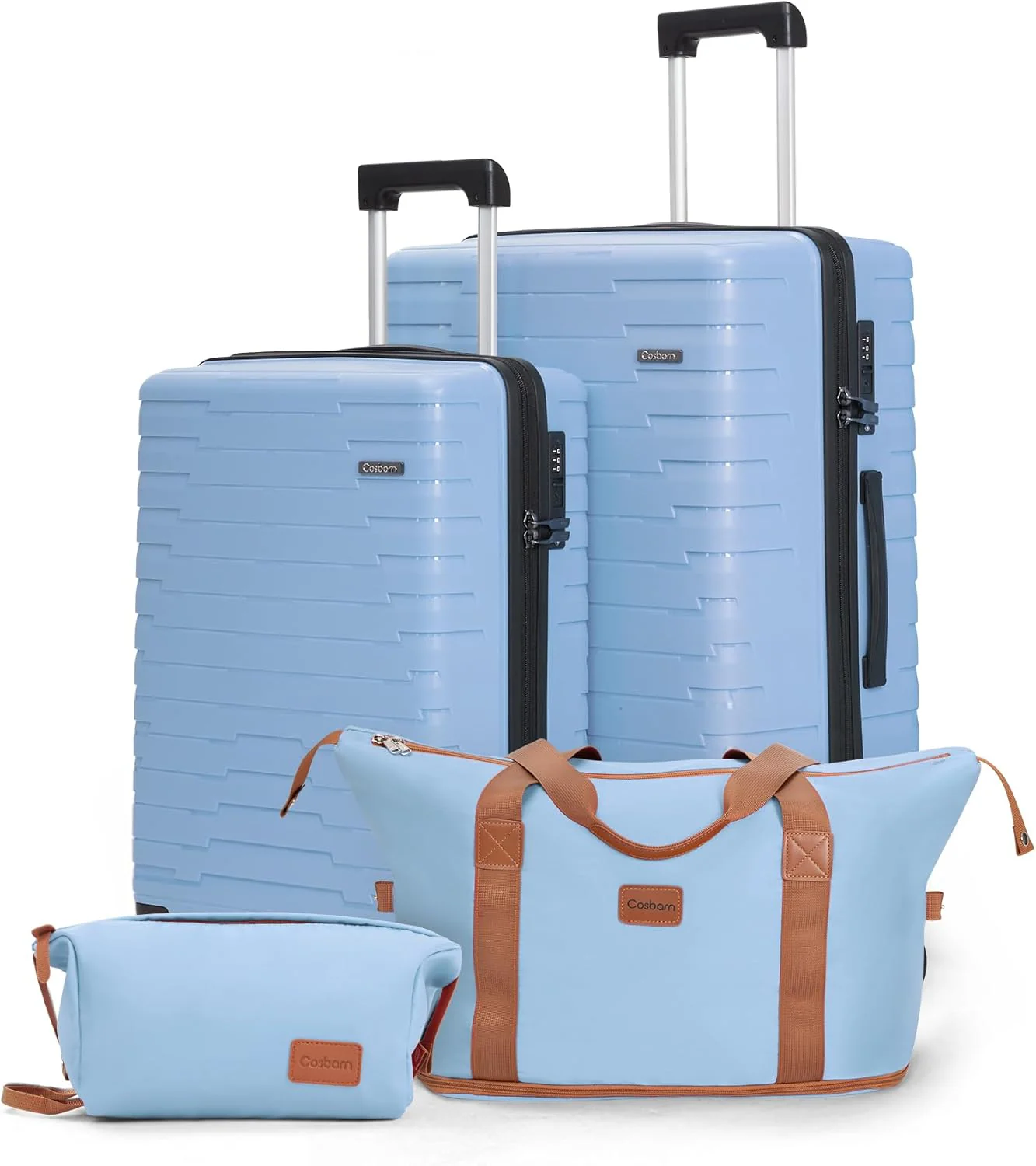 Ensemble de 5 valises à roulettes, valise rigide en ABS avec roulettes multidirectionnelles
