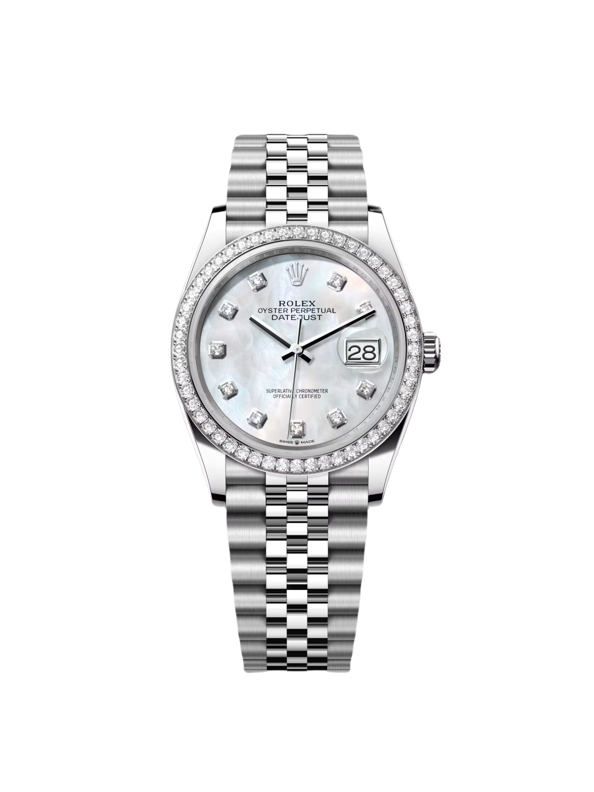 【Super Clone】RLX  Datejust 36mm 126284 Mother-of-Pearl Dial Oyster Bracelet