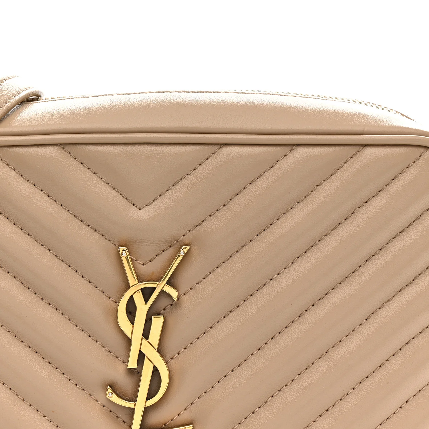 Calfskin Matelasse Monogram Lou Camera Bag Dark Beige