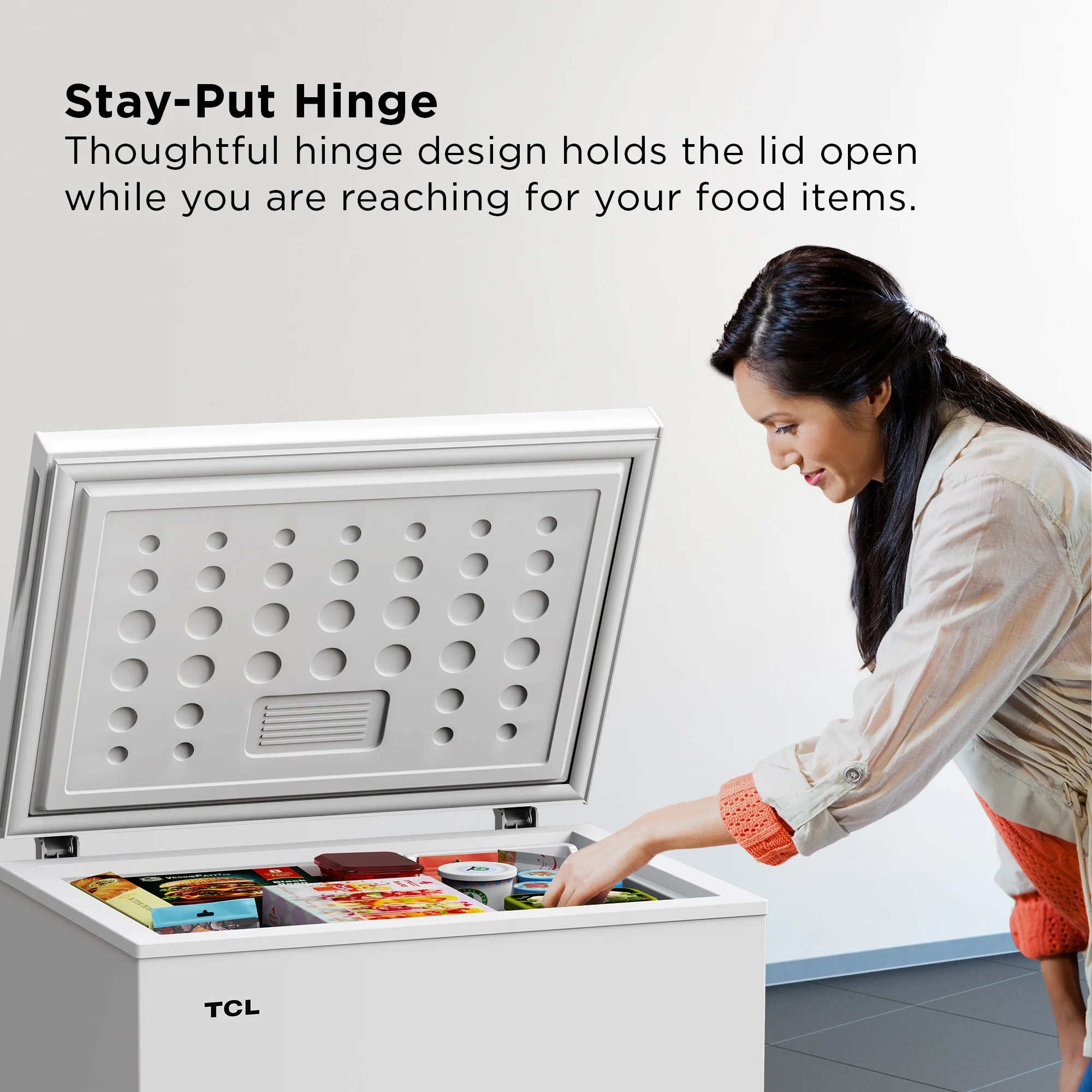 TCL 5.0 Cu. Ft. Chest Freezer, White, Garage Ready, CF053W