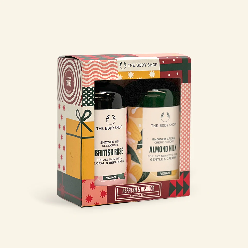 Refresh and Rejoice British Rose & Almond Milk Shower Gel Duo