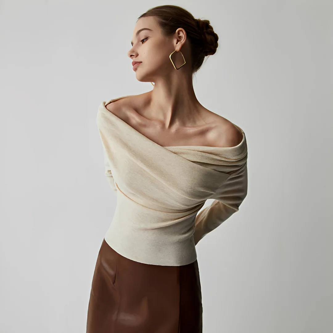 Venise - Top chic avec épaule ouverte