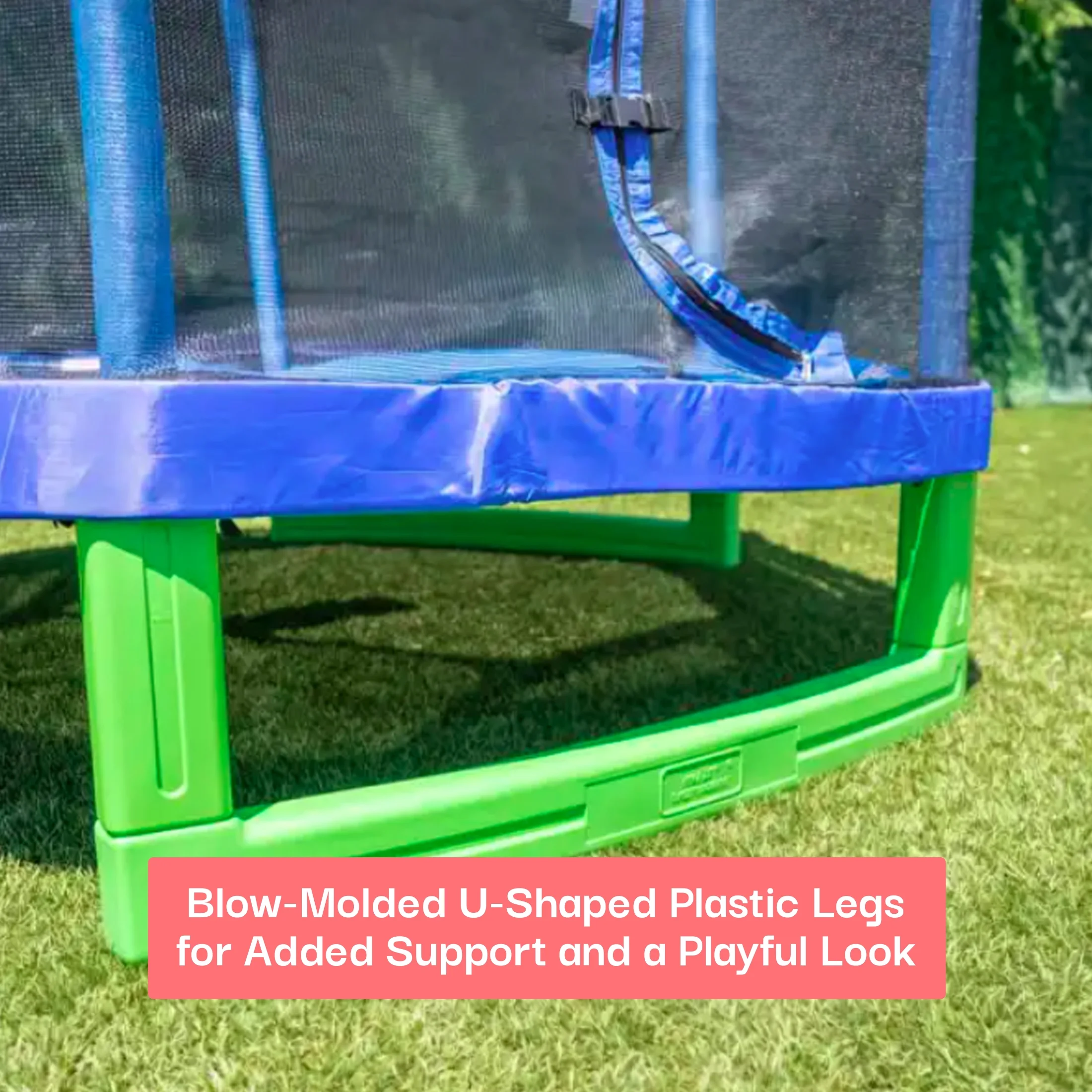 7' My 1st Trampoline for Kids 3-10 with Safety Enclosure Blue and Green - Image 8