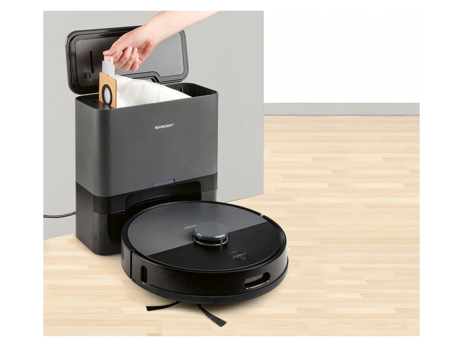 SILVERCREST Robot aspirateur avec station d'aspiration