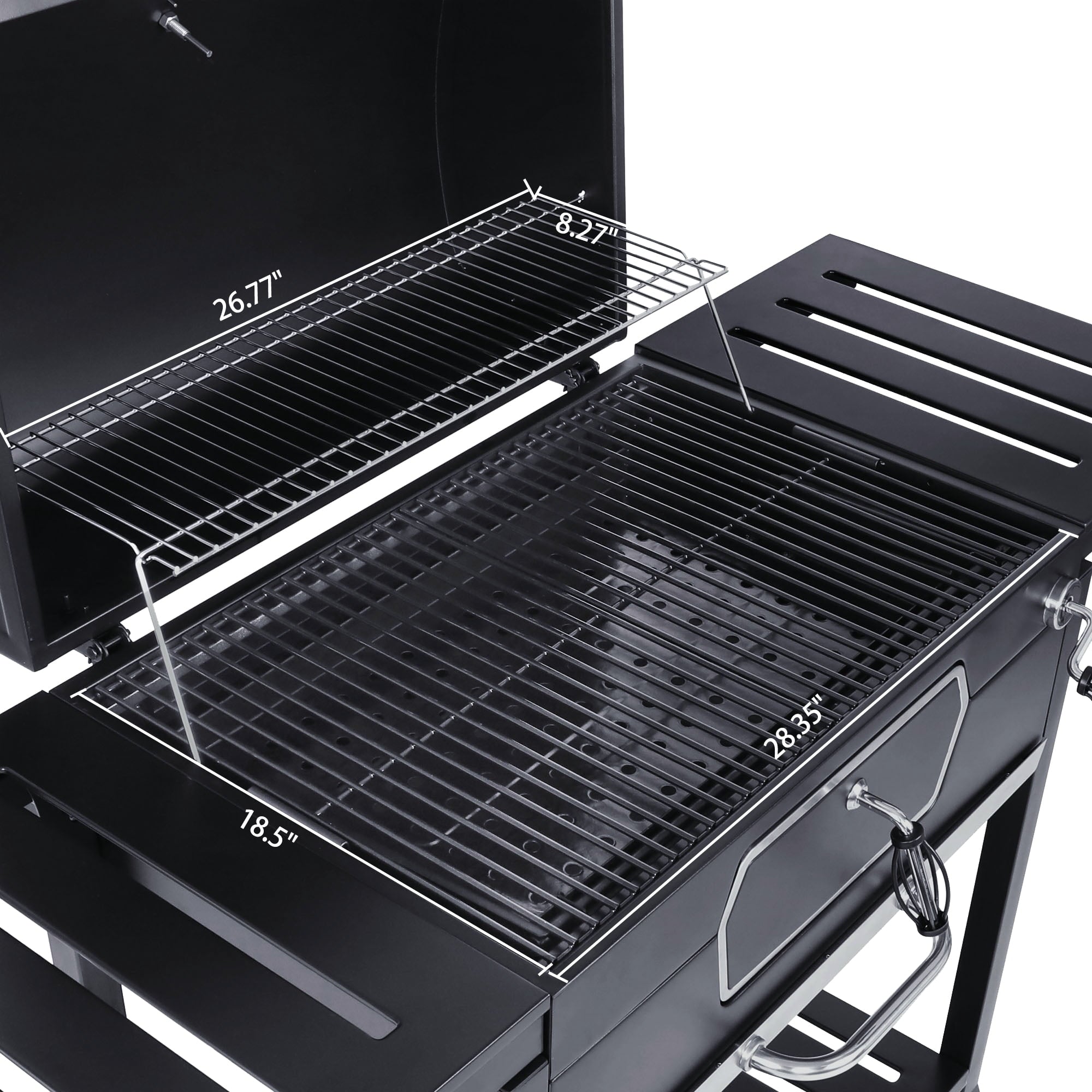 Gourmet 30 CD2030AN Deluxe Charcoal Grill. BBQ Smoker Picnic Camping Patio Backyard Cooking. Black
