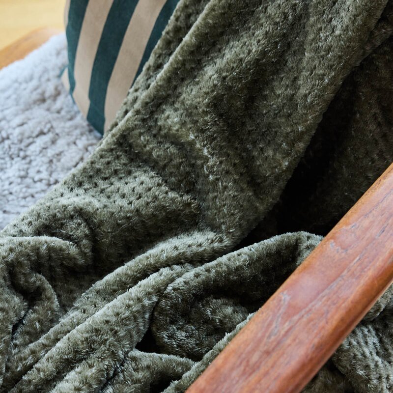 Anni fleece teppe 130x170 cm grønn