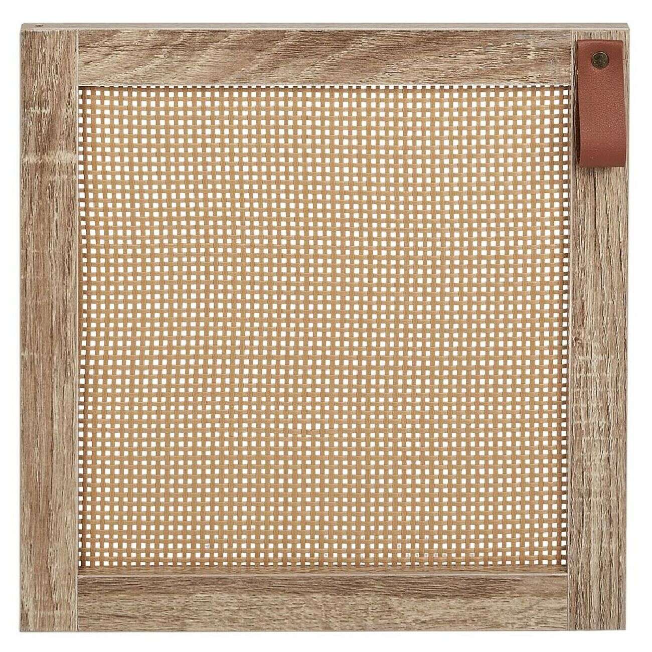 Porte cannage Box Cube 32,2xH32,2x1,2cm bois marron