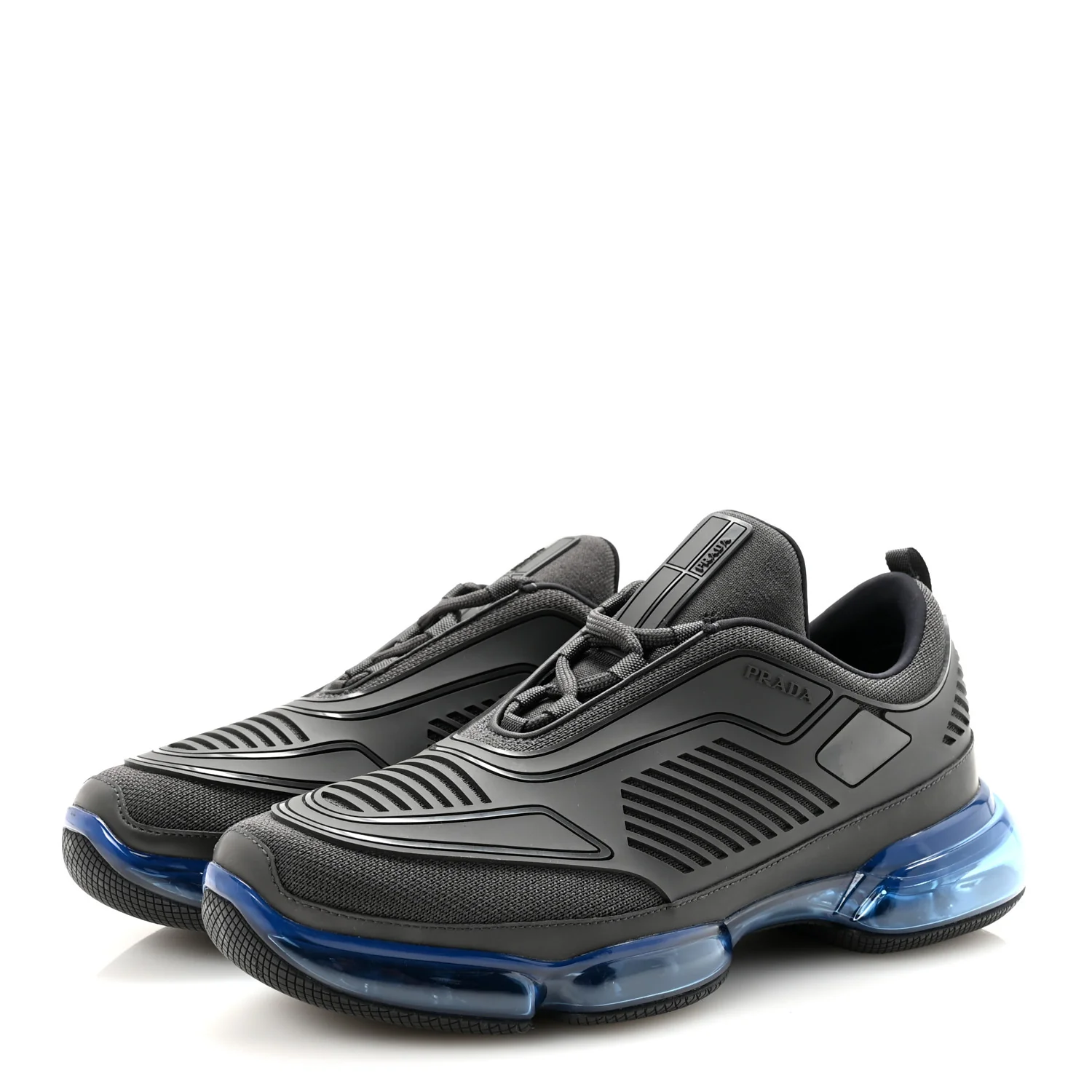 Rubber Knit Fabric Mens Cloudbust Air Sneakers 8.5 Grey Blue