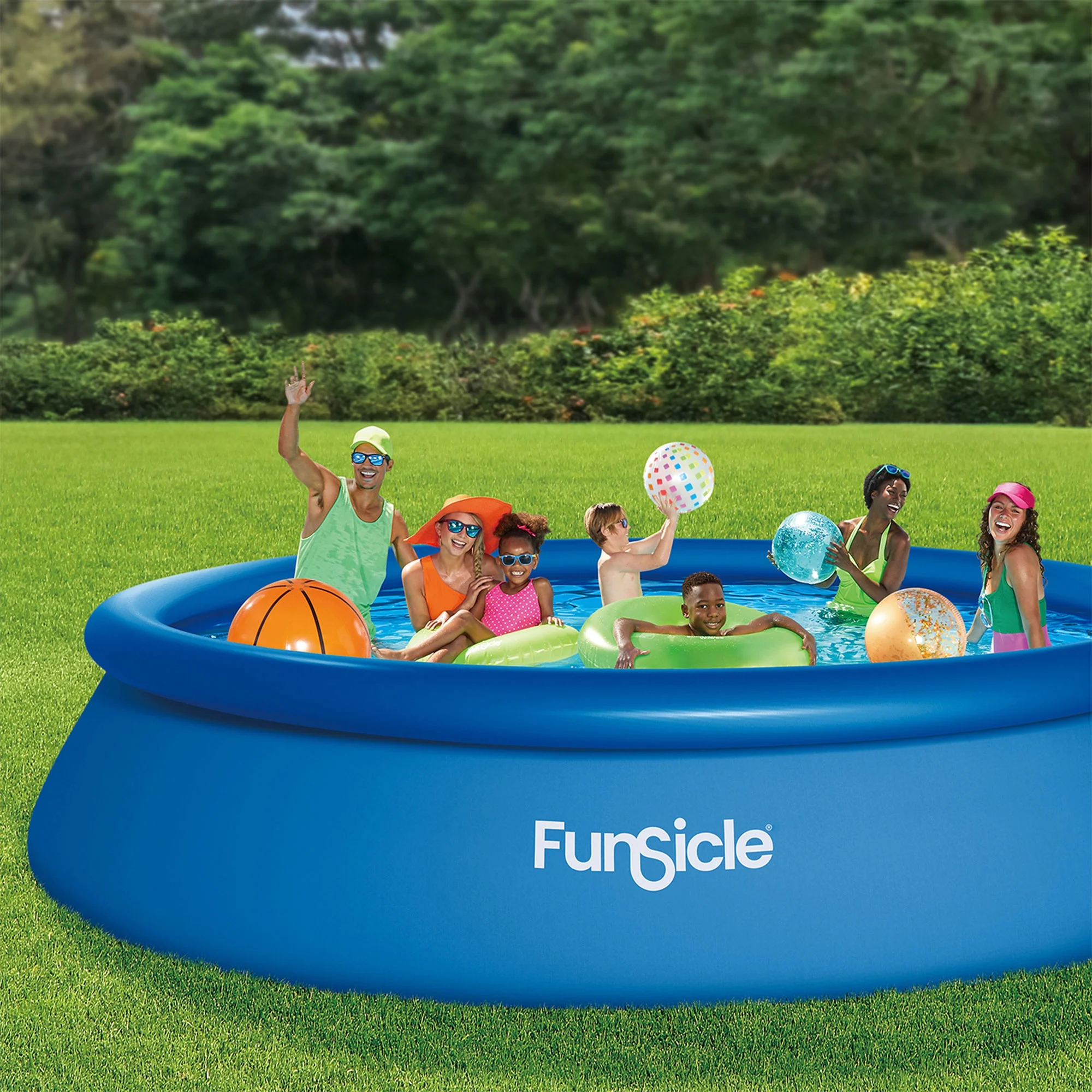 Funsicle 8 Ft Quickset Above Ground Swimming Pool, Round, Age 6 & up