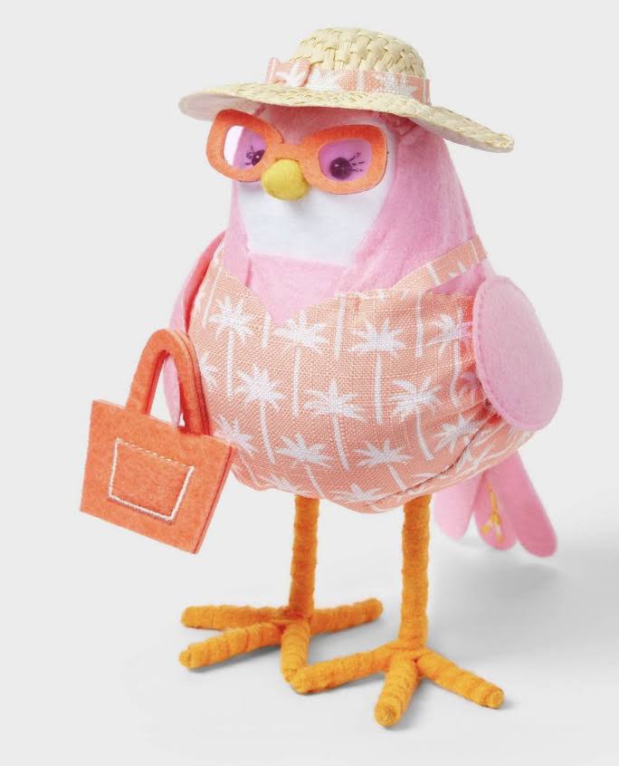 Featherly Friend Fabric Bird Decor Summer Girl - Sun Squad
