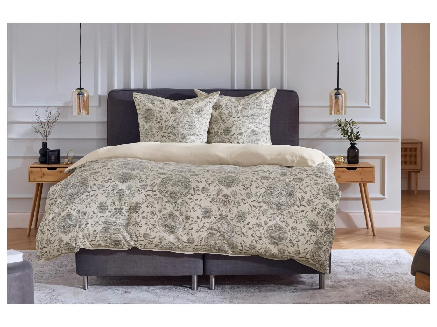 LIVARNO Parure de lit double face en satin, 260 x 240 cm