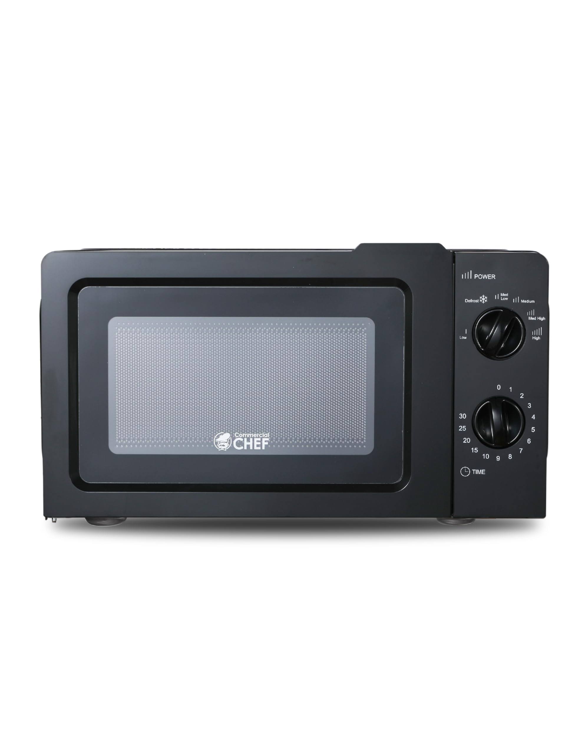 Commercial Chef CHM660B Countertop Microwave Oven, 0.6 Cu. ft, Black