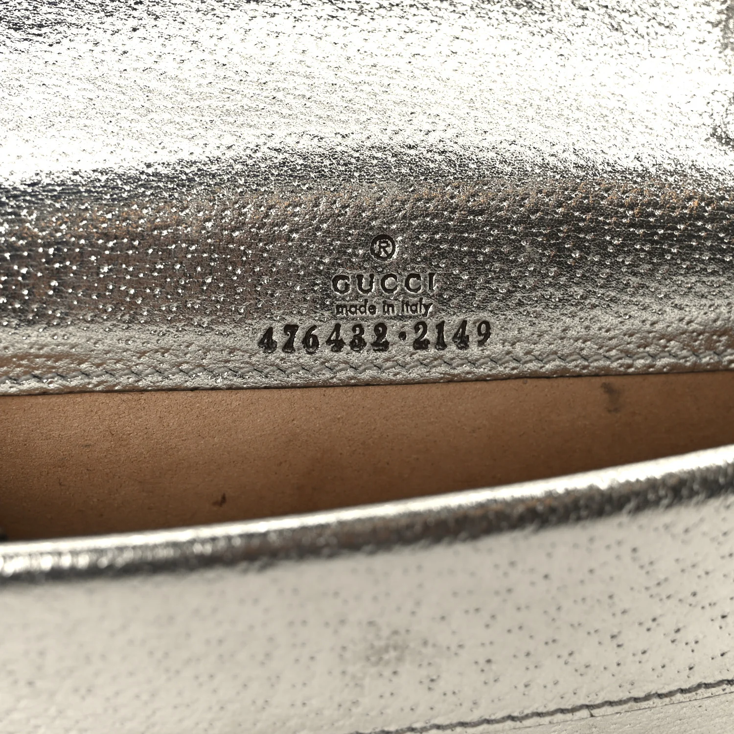 Metallic Calfskin Super Mini Dionysus Shoulder Bag Silver