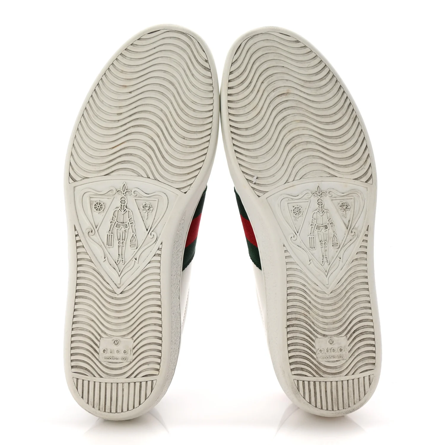 Calfskin Web GG Apple Embroidered Ace Sneakers 9.5 White