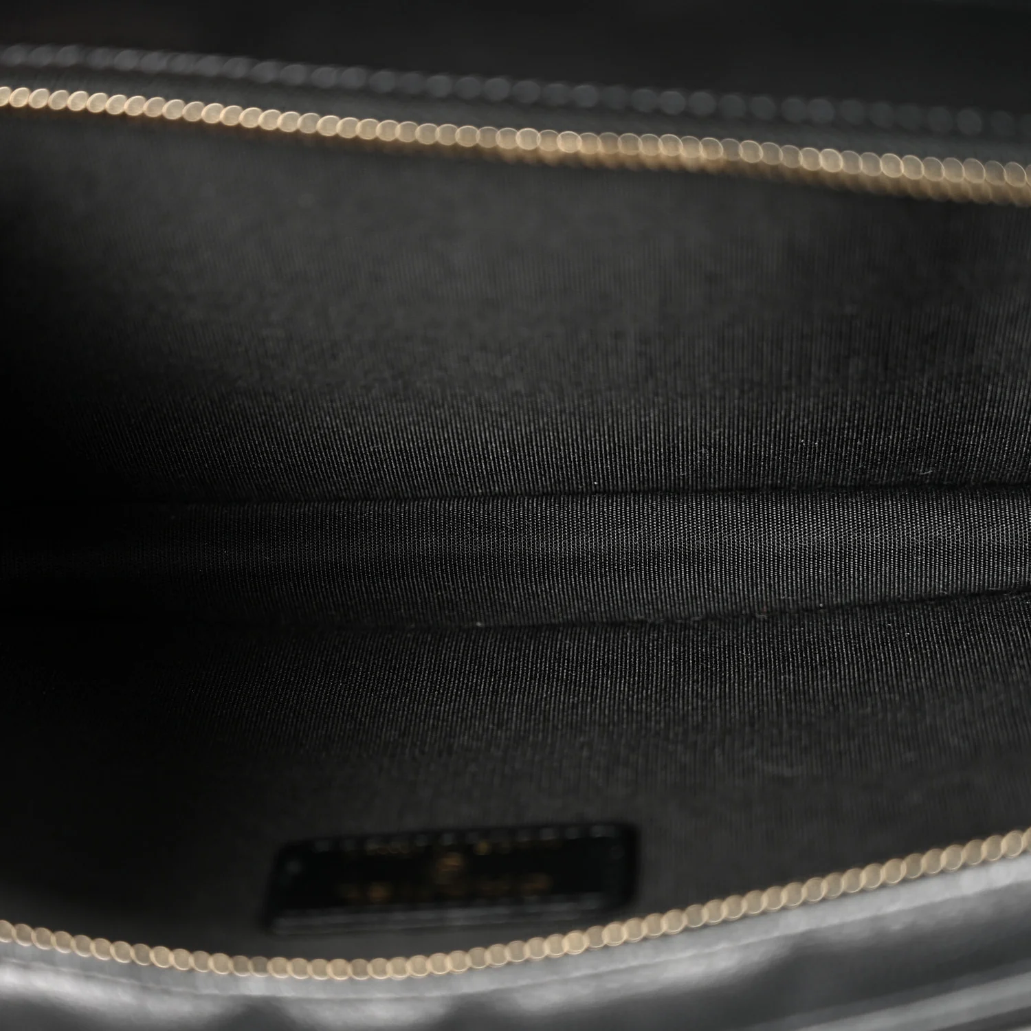 Lambskin Quilted Front Pocket Clutch With Chain Black