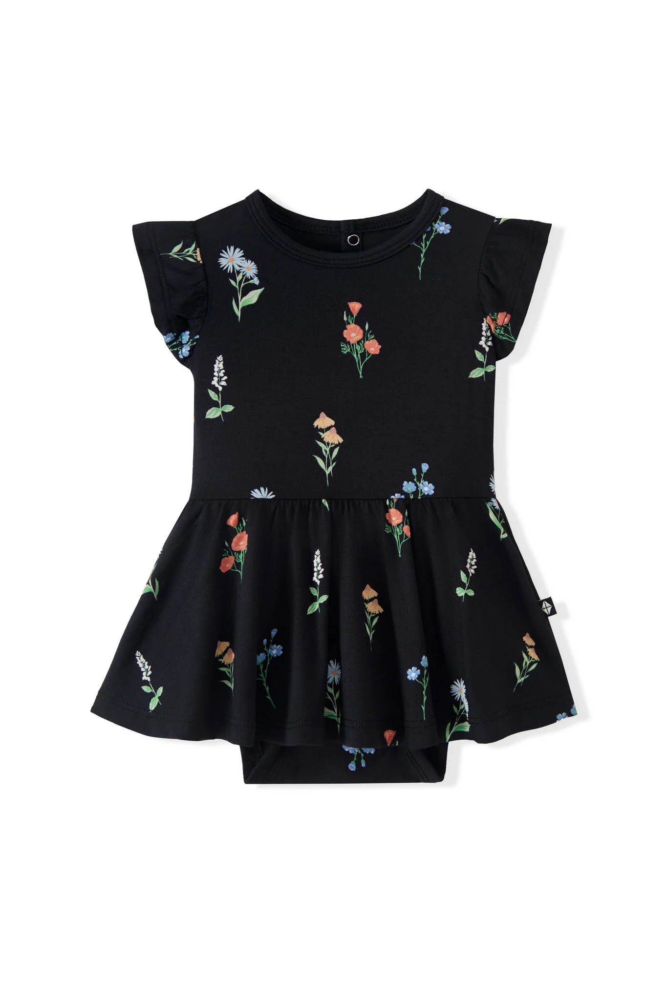 Twirl Bodysuit Dress in Midnight Wildflower