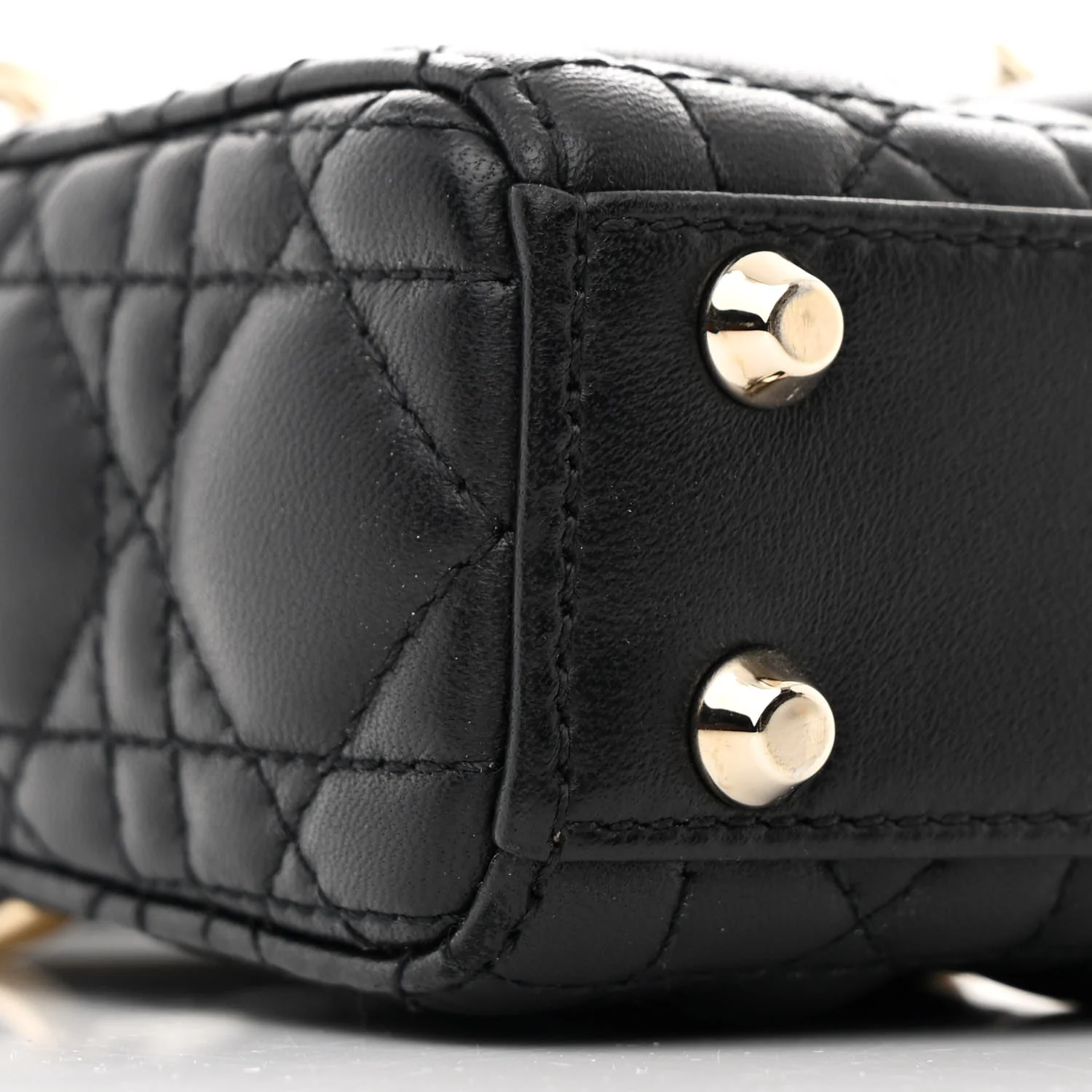 Lambskin Cannage Micro Lady Dior Black