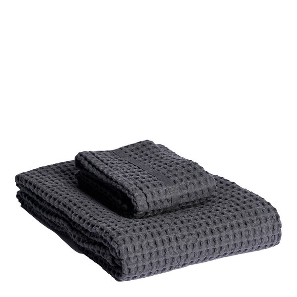 Big Waffle gavesett med håndkle og badelaken dark green