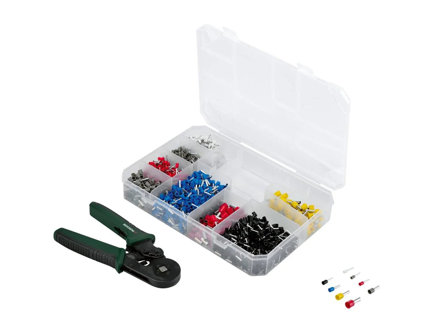 PARKSIDE Set pince  sertir et accessoires, 1801 pices