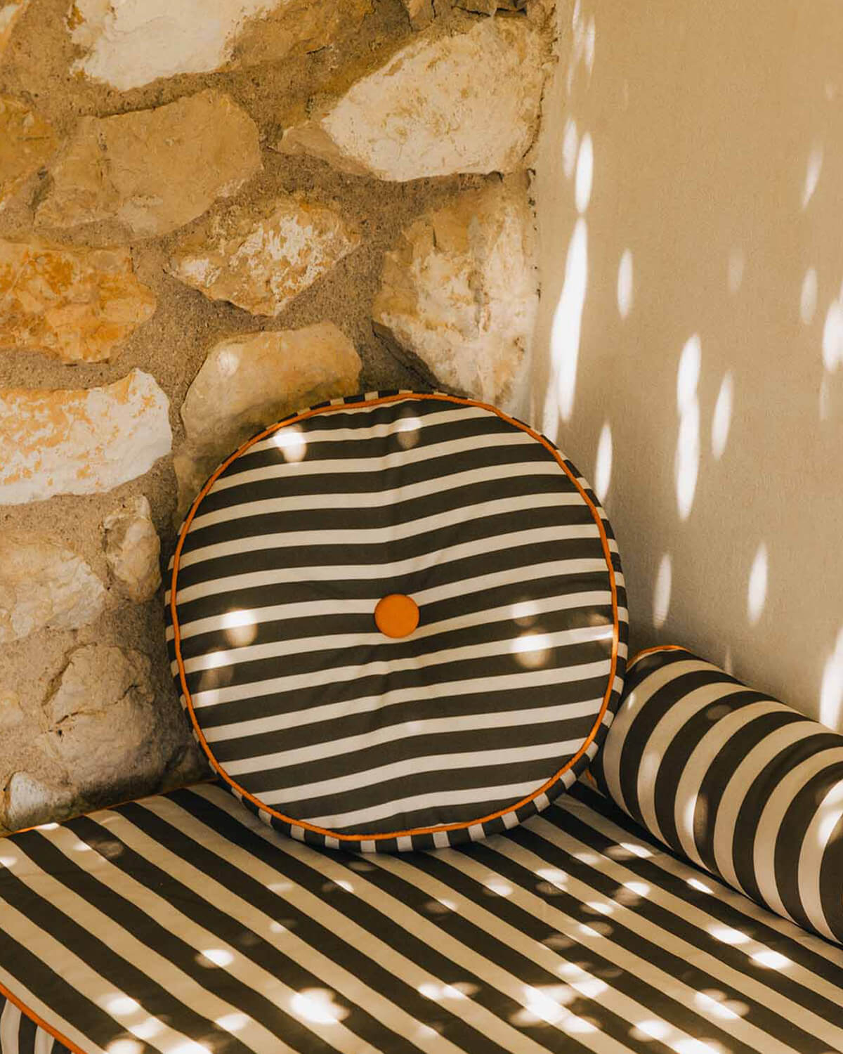 Zambi - Cojín de Exterior Redondo de Tela (Ø40 cm) Zambi