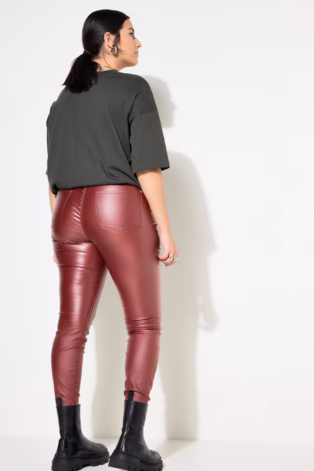 Coated Denim Stretch Skinny Pants
