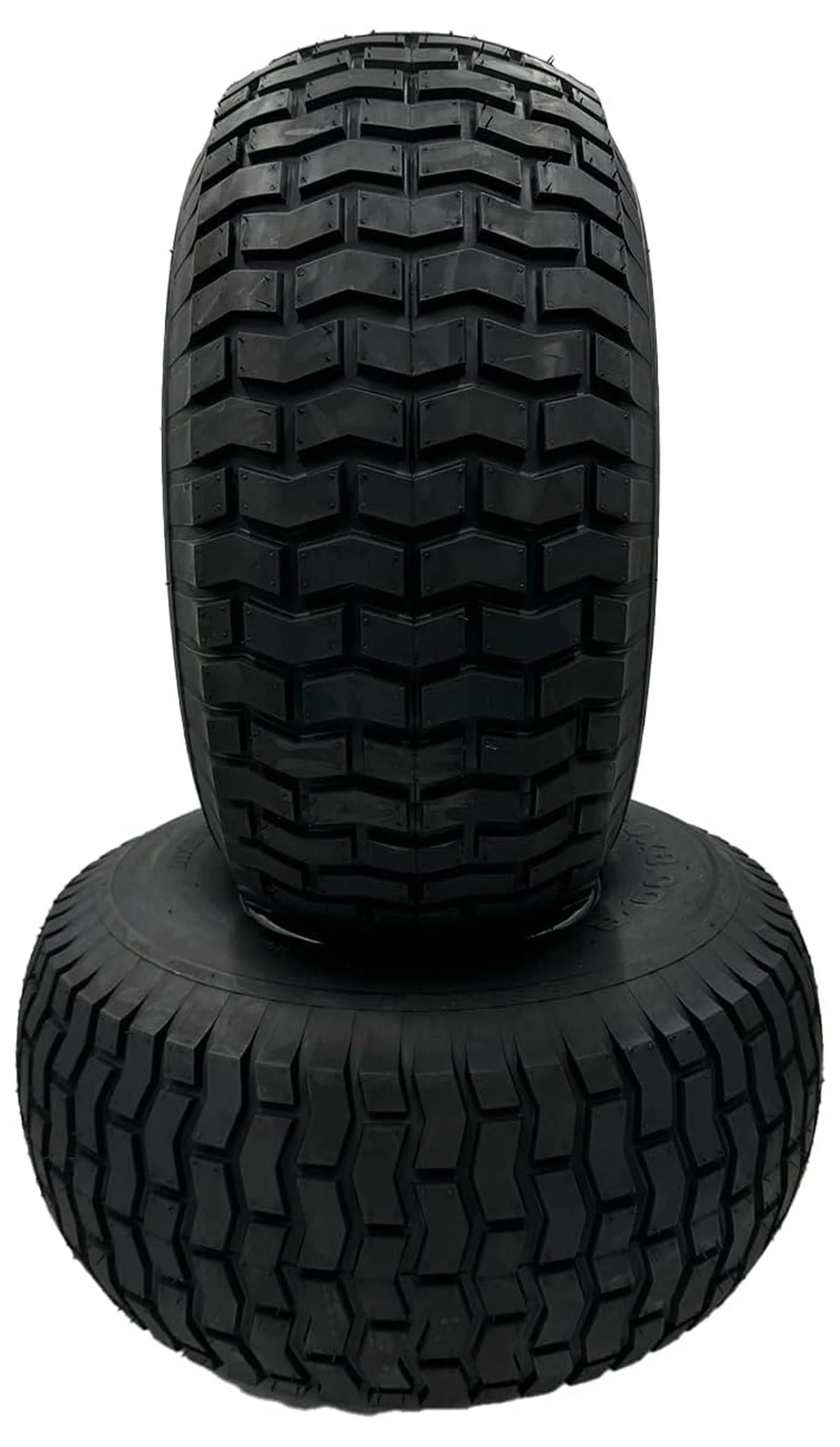 Set of 2 - Silver 20x8.00 - 8 Lawn Mower Tire with Rim - Fits on 3/4 in Axle