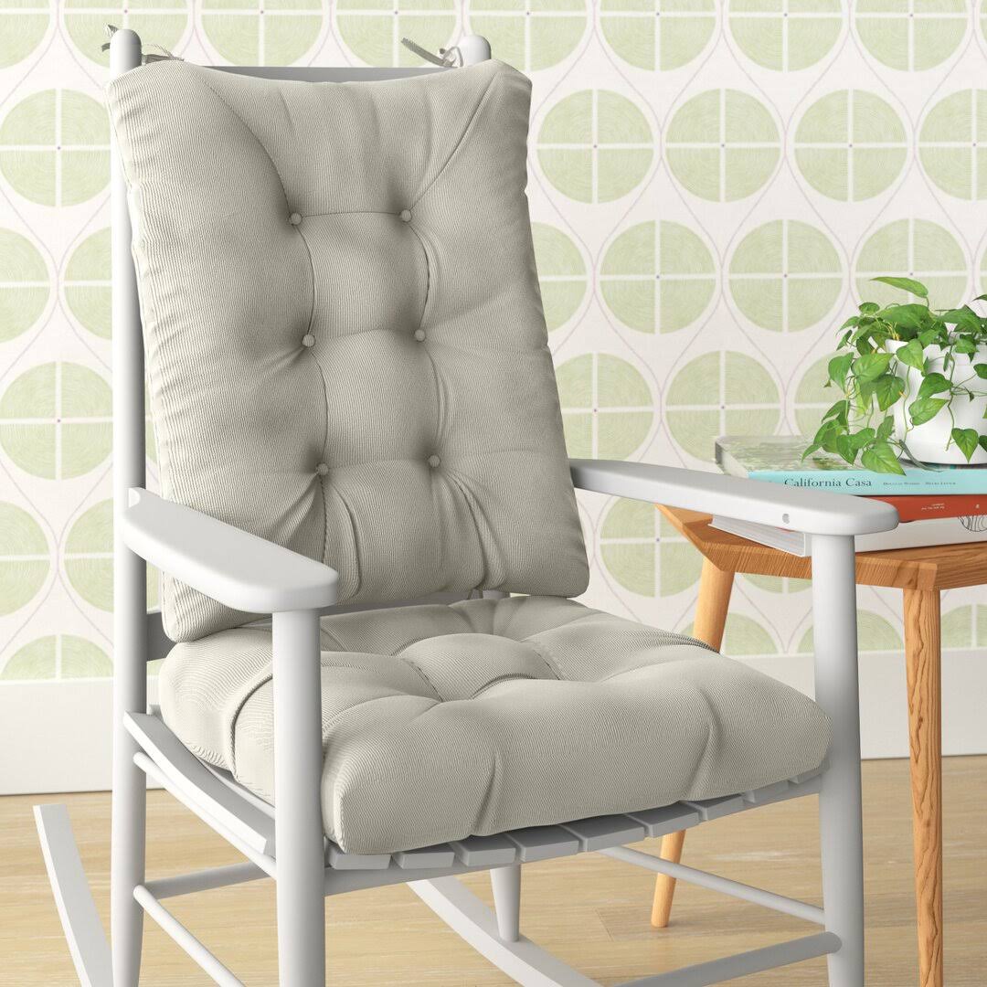 Azilal Rocking Chair Seat/Back Cushion Wildon Home Fabric: Gray