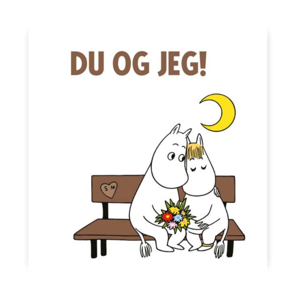 Mummi kort dobbelt Du og jeg hvit