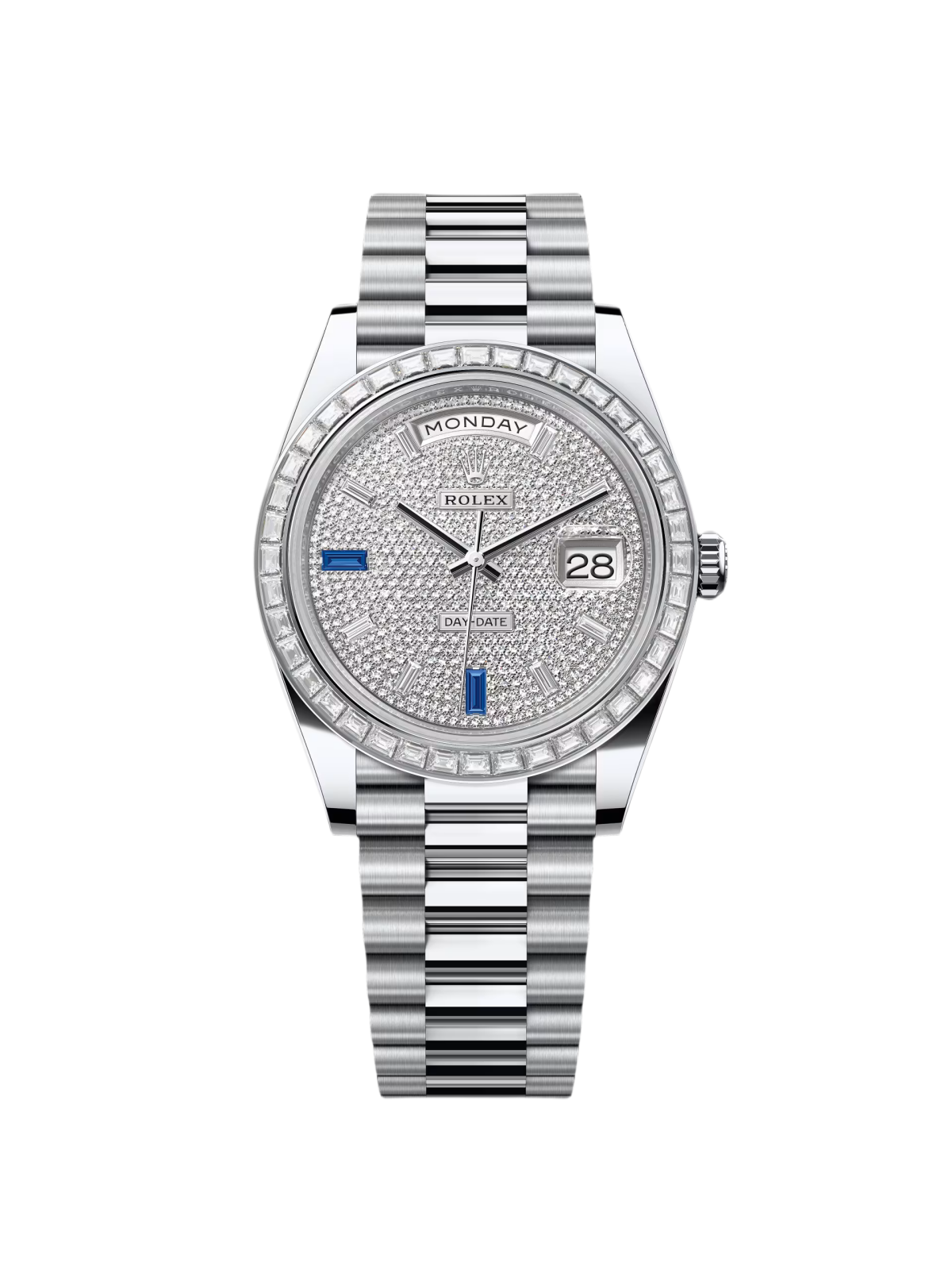 [Super Clone]RLX Day-Date 40mm 228396TBR-0021 Diamonds Sapphires Dial