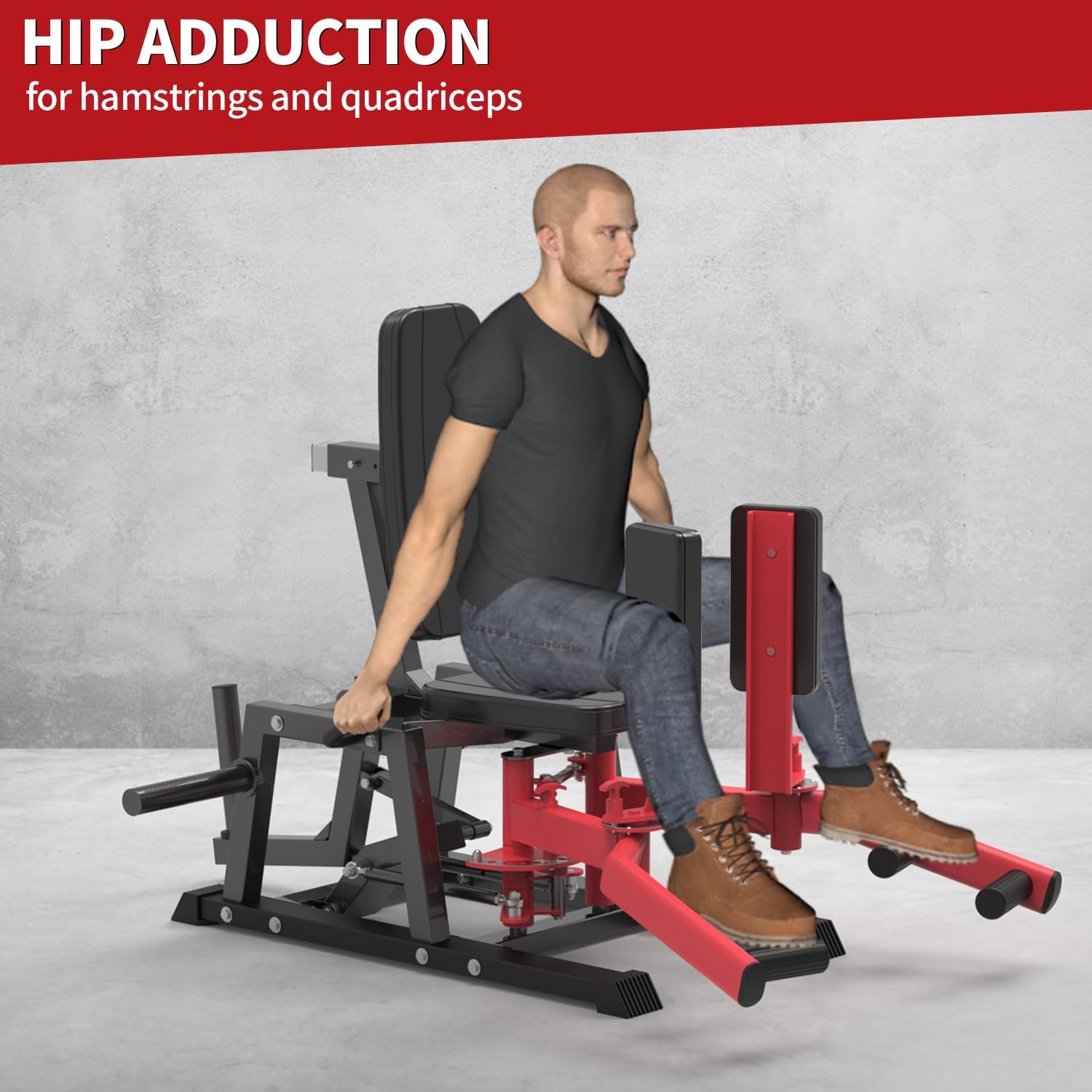 Hip Abductor Machine, Inner and Outer Thigh Machine with 6 Levels Gear System for Home, Black(Black) - Image 10