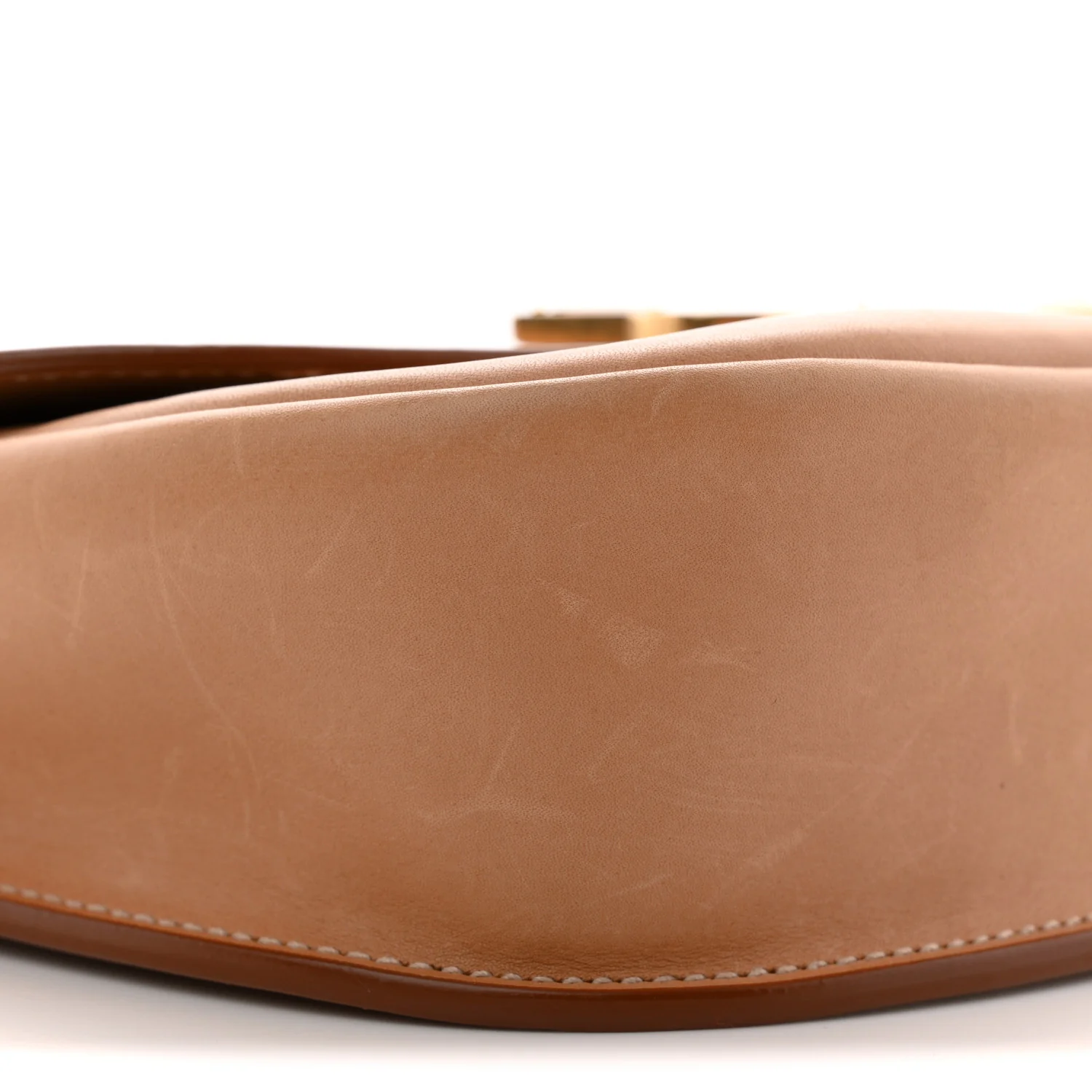 Smooth Vintage Calfskin Monogram Medium Kaia Satchel Gold