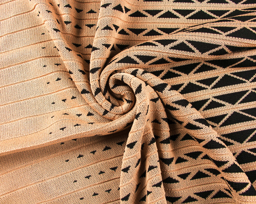 Ensemble de marche à manches longues à motif croisé de café