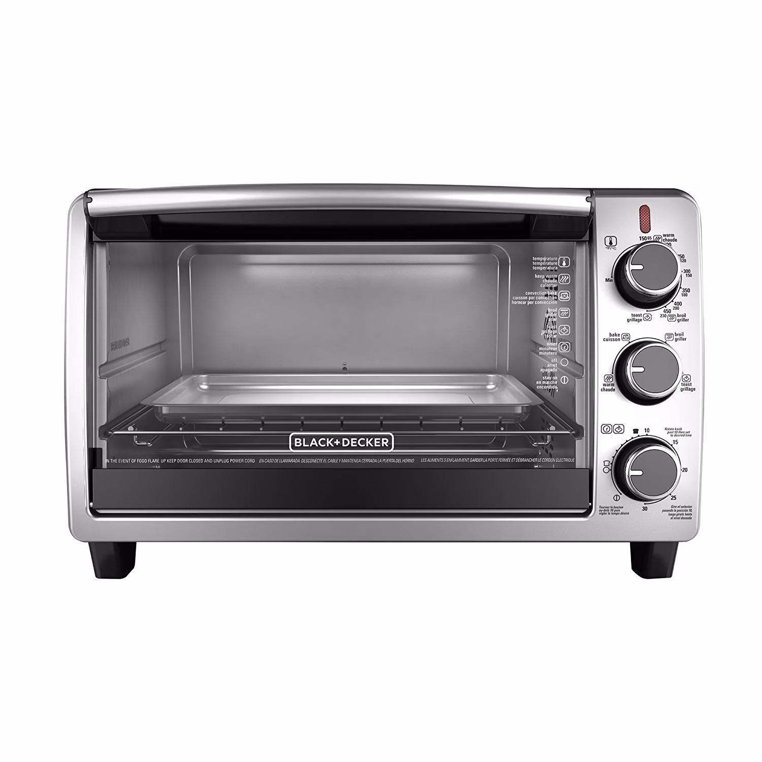 BLACK+DECKER 6 - Slice Toaster Oven, Black, TO1950SBD