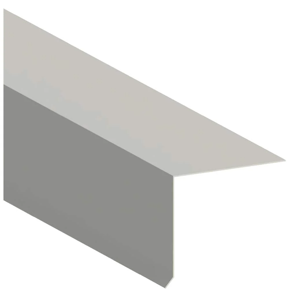 White Galvanized Drip Edge Flashing, 28-Gauge, 2 in. x 3 in. x 10 ft