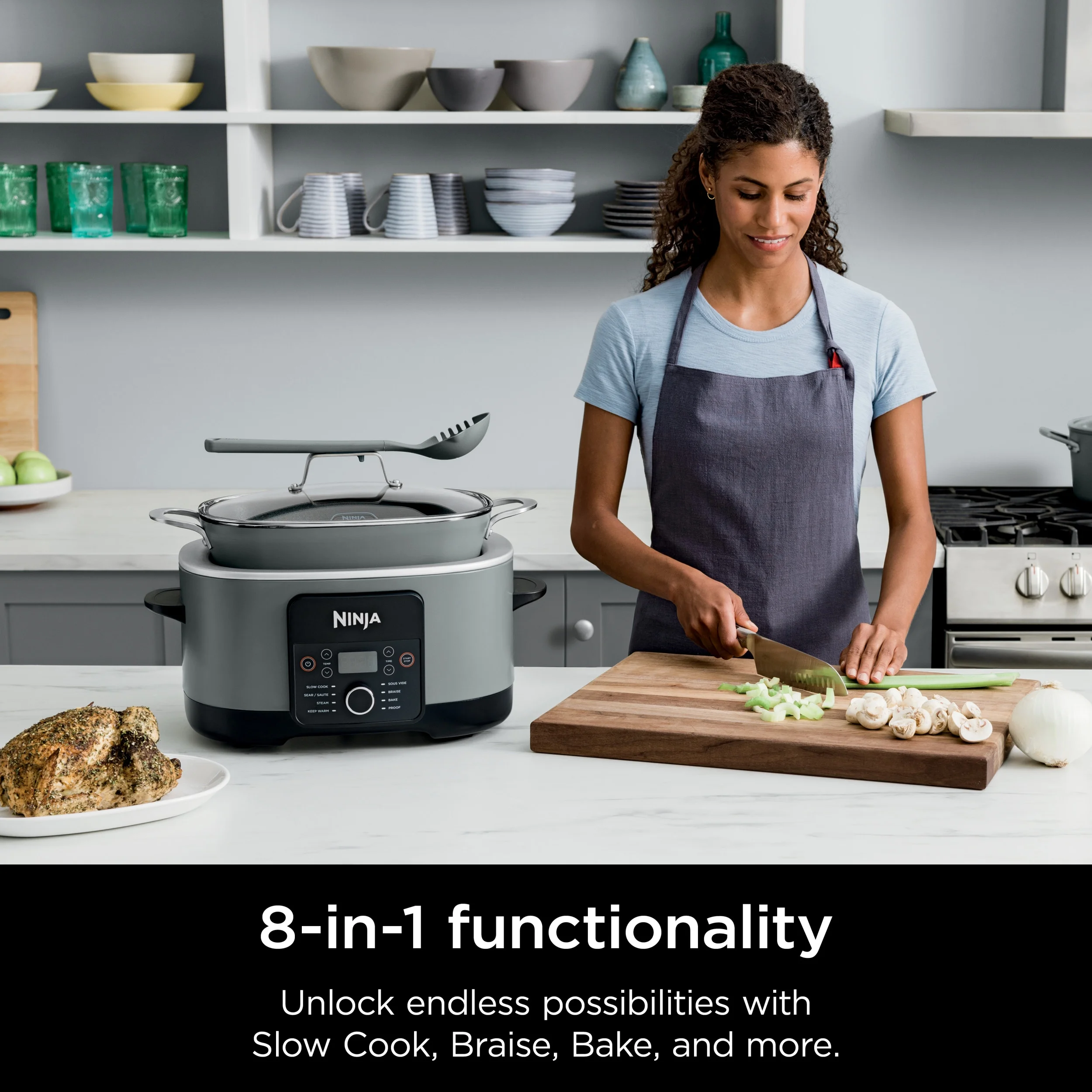 Ninja Foodi 8.5 Qt Possiblecooker PRO, Gray, MC1001