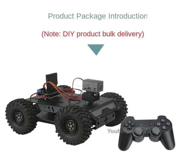 4WD Tank Wireless VIdeo Remote Control Motor Trolley Support 4G Robot Car for C++ Robot DIY Kit Vscode Programmable Robot Car